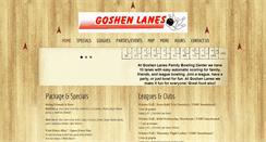 Desktop Screenshot of goshenlanes.com